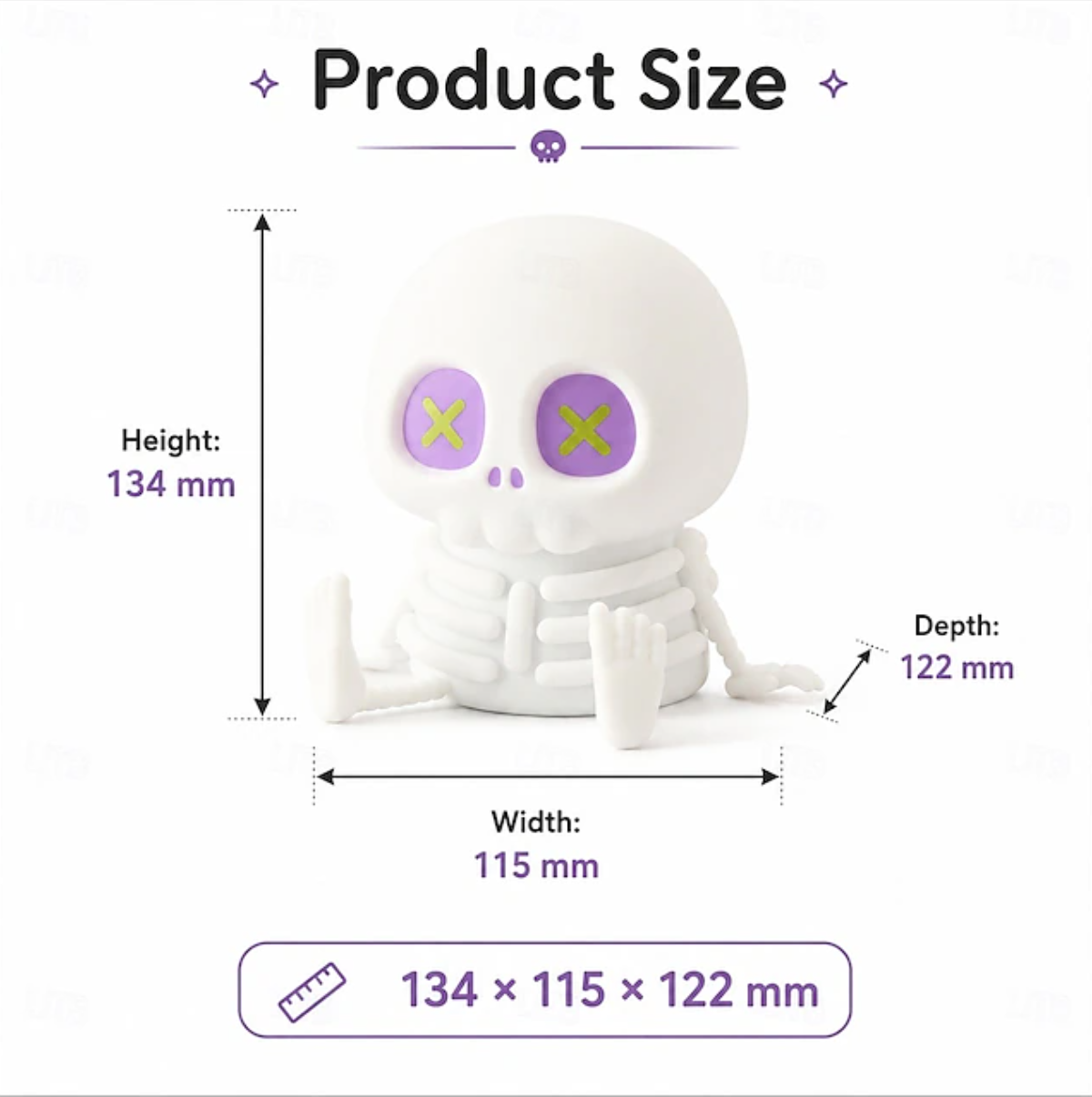LUMORA SPOOKY SKELETON NIGHT LIGHT